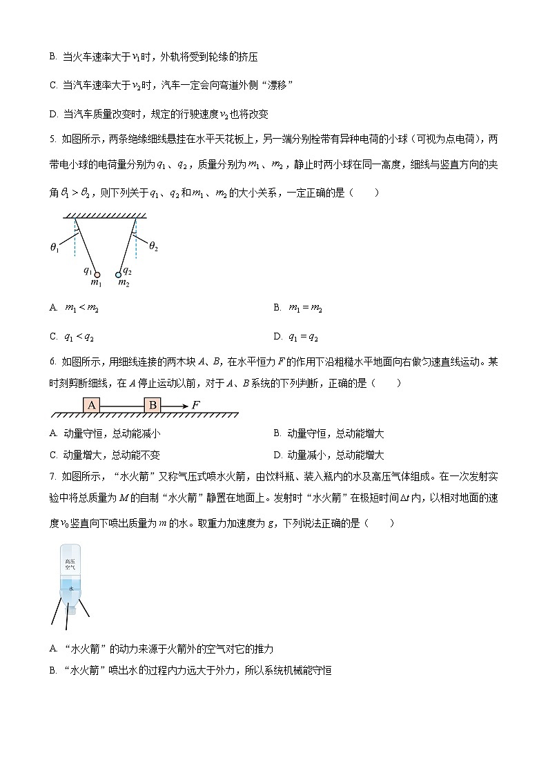 四川省泸州市2023-2024学年高一下学期7月期末考试物理试卷（Word版附解析）第3页