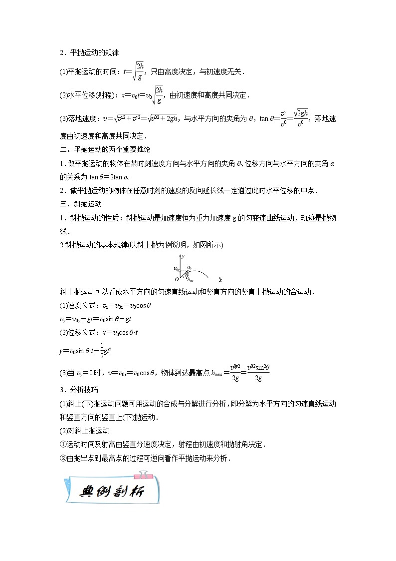 【寒假自学课】高一物理寒假精品课(人教版2019)第17天抛体运动(原卷版+解析)02