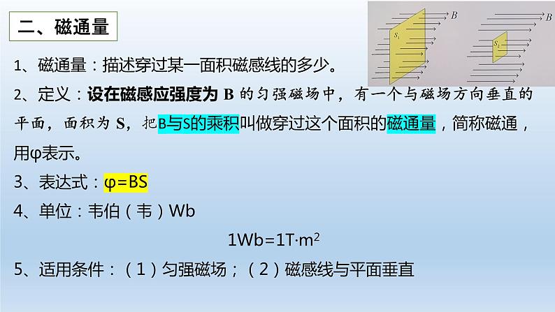 高中物理人教版2019必修第三册13-2磁感应强度 磁通量（二）精品课件第6页