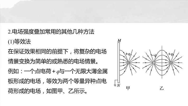 2025年高考物理大一轮复习第九章　微点突破4　电场强度的叠加（课件+讲义+练习）04