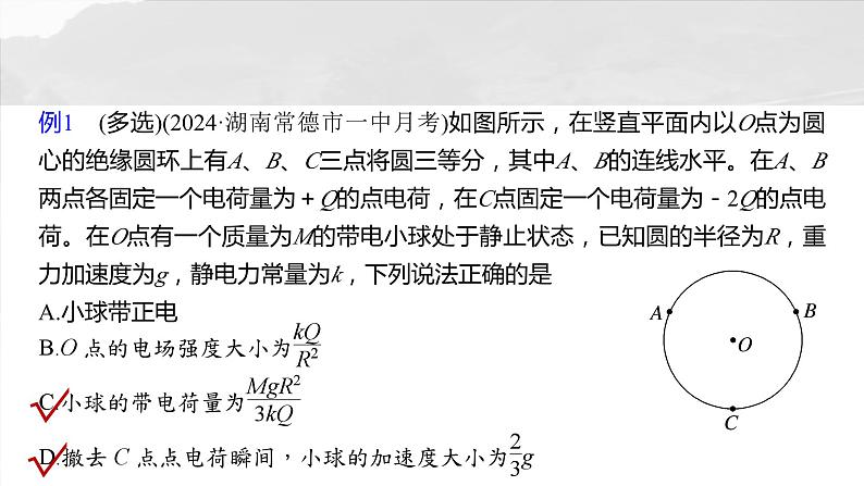 2025年高考物理大一轮复习第九章　微点突破4　电场强度的叠加（课件+讲义+练习）07