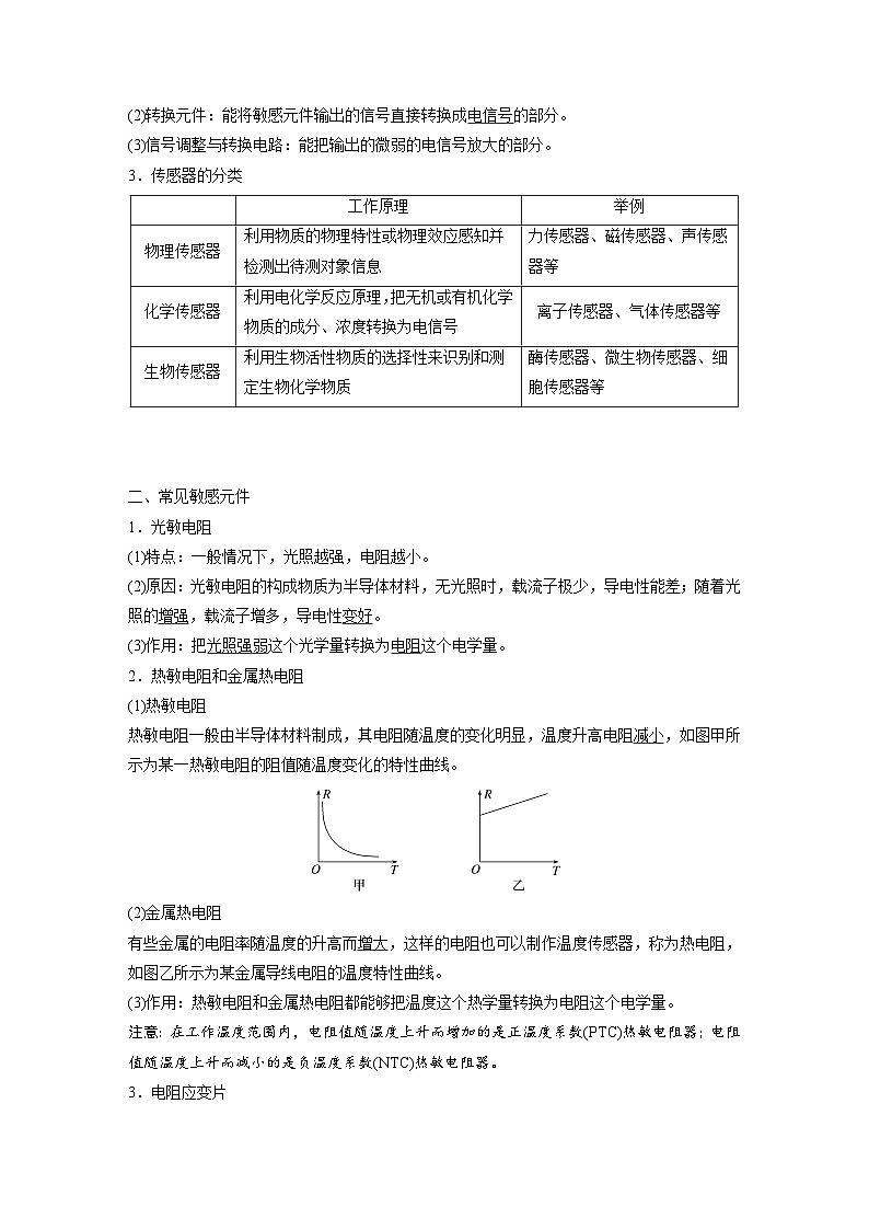第十三章　第4课时　传感器　实验十六：利用传感器制作简单的自动控制装置（教师版）第2页