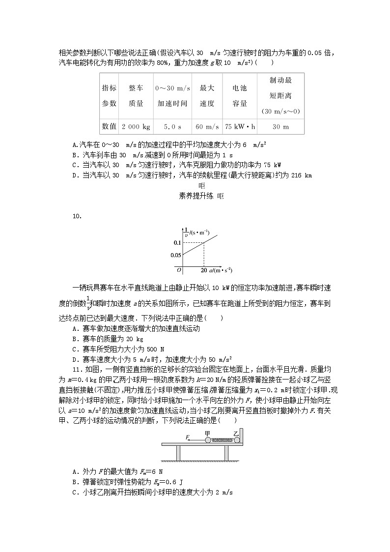 2025版高考物理全程一轮复习训练题课时分层精练二十七功与功率03