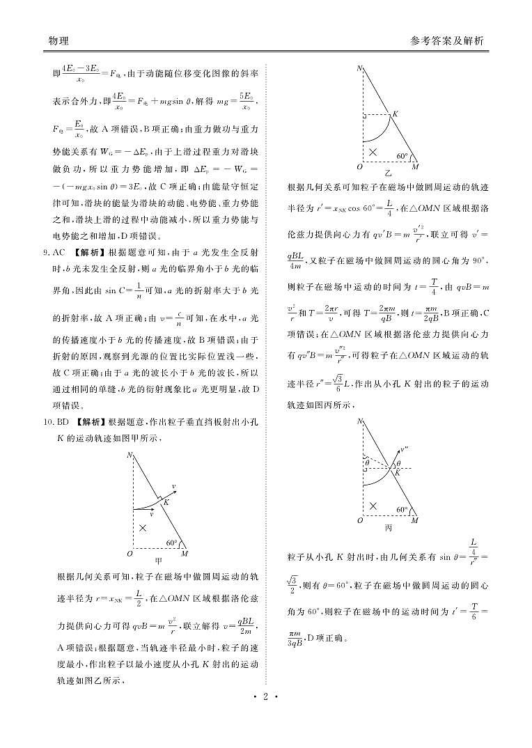 衡水金卷-湖南部分学校2023-2024学年高二下学期期末物理联考试卷02