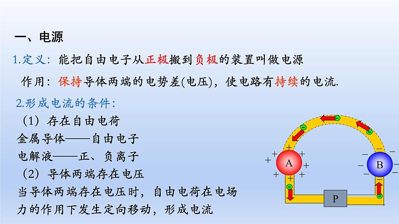 高中物理人教版2019必修第三册11-1电源和电流精品课件106