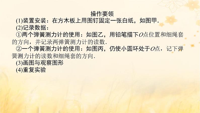 2025版高考物理全程一轮复习第二章相互作用实验三探究两个互成角度的力的合成规律课件第6页