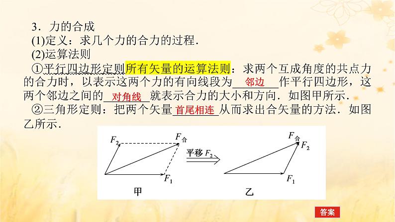 2025版高考物理全程一轮复习第二章相互作用第二讲力的合成与分解课件第7页