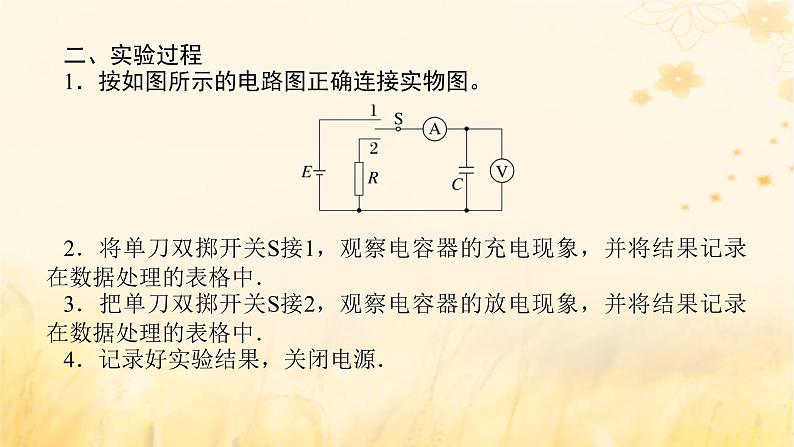 2025版高考物理全程一轮复习第九章静电场及其应用静电场中的能量实验十观察电容器的充放电现象课件第5页