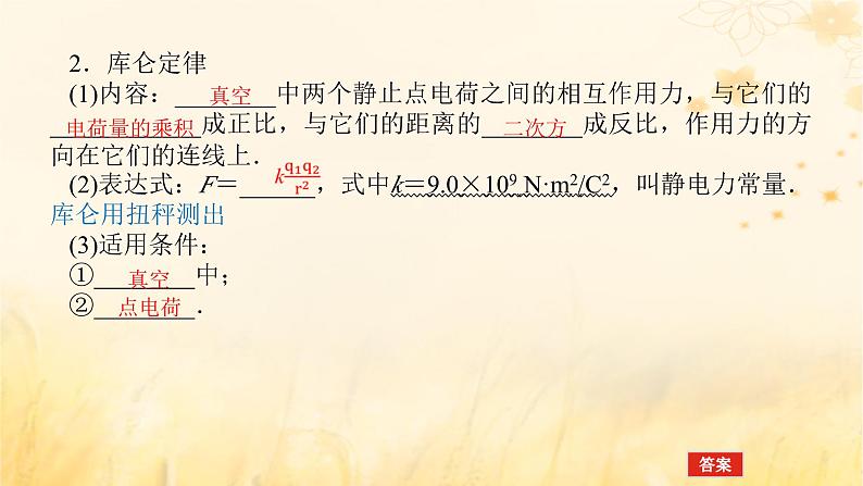 2025版高考物理全程一轮复习第九章静电场及其应用静电场中的能量第一讲静电场及其应用课件06