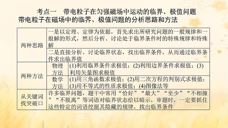 2025版高考物理全程一轮复习第十一章专题强化九带电粒子在磁场中运动的临界极值及多解问题课件05