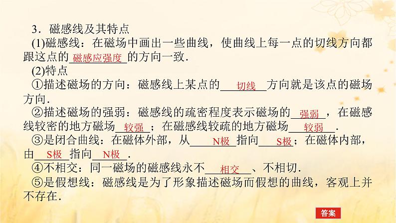 2025版高考物理全程一轮复习第十一章磁场安培力与洛伦兹力第一讲磁场及其对电流的作用课件第7页