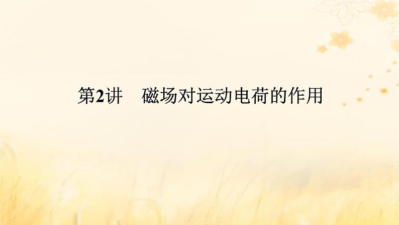 2025版高考物理全程一轮复习第十一章磁场安培力与洛伦兹力第二讲磁吃运动电荷的作用课件第1页