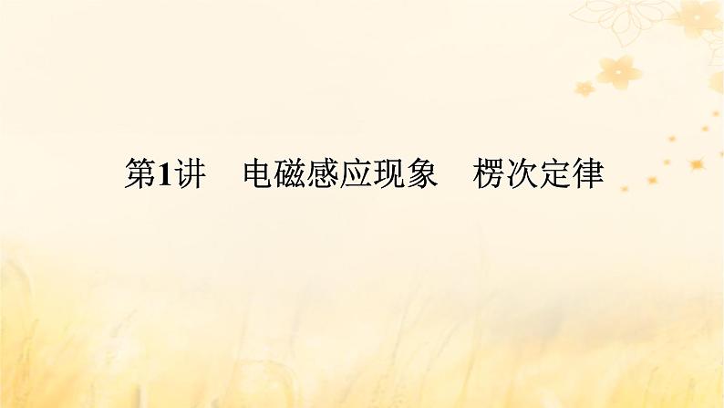 2025版高考物理全程一轮复习第十二章电磁感应第一讲电磁感应现象楞次定律课件01