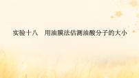 2025版高考物理全程一轮复习第十四章热学实验十八用油膜法估测油酸分子的大小课件
