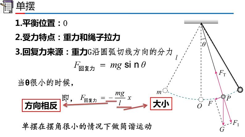 人教版2019高中物理选择性必修第一册2-4单摆精品课件107