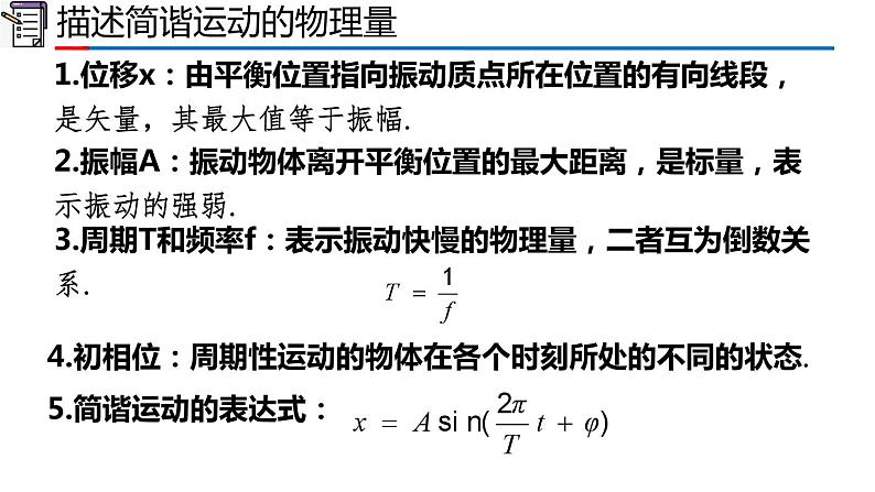 人教版2019高中物理选择性必修第一册第二章机械振动复习精品课件第4页