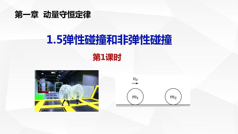 人教版2019高中物理选择性必修第一册1-5弹性碰撞和非弹性碰撞精品课件2第1页