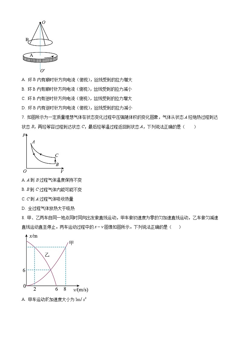 山东省东营市2023-2024学年高二下学期7月期末考试物理试卷（Word版附解析）03