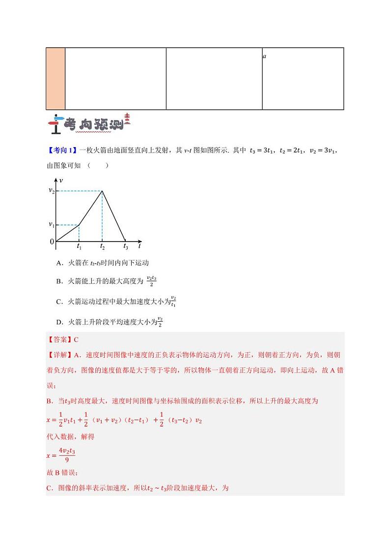 第3讲 运动图象及追及和相遇问题 （含答案） 备战2025年高考物理一轮复习讲义（新高考通用）03