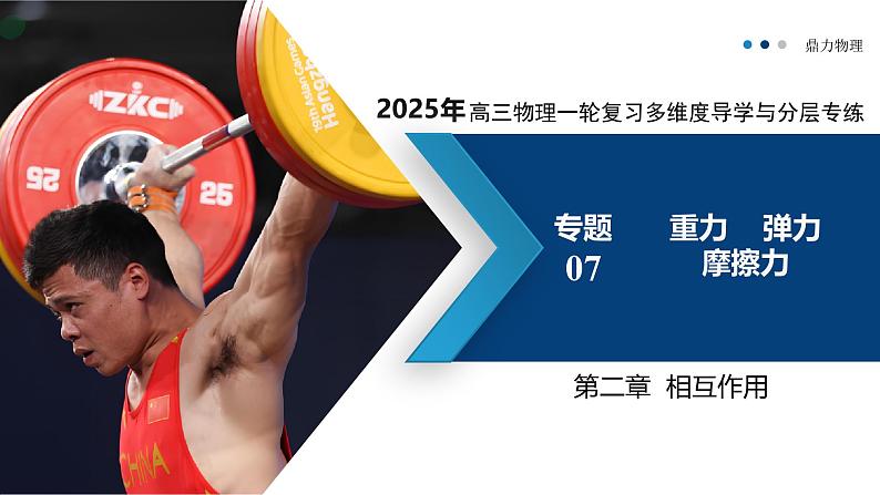 专题07  重力 弹力 摩擦力（复习课件）-2025年高三物理一轮复习多维度精讲导学与分层专练01