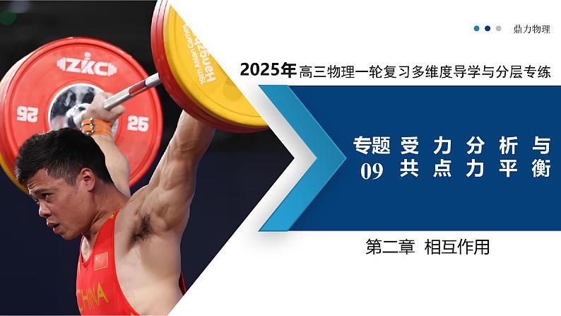 专题09  受力分析与共点力平衡（复习课件）-2025年高三物理一轮复习多维度精讲导学与分层专练01