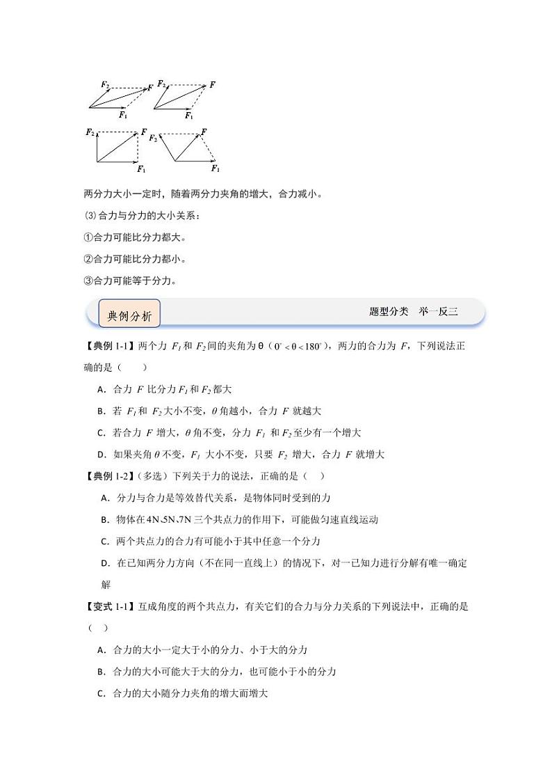 3.4 力的合成和分解（知识解读）（学生版） 2024-2025学年高中物理同步知识点解读与专题训练（人教版2019必修第一册）第2页