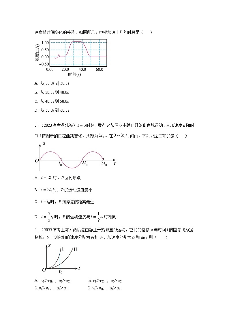 模型03 运动图像模型-2024高考物理二轮复习80模型最新模拟题专项训练02