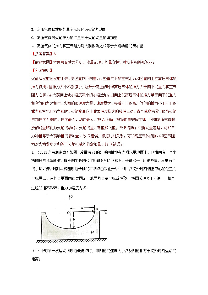 模型32 人船模型和反冲模型-2024高考物理二轮复习80模型最新模拟题专项训练02