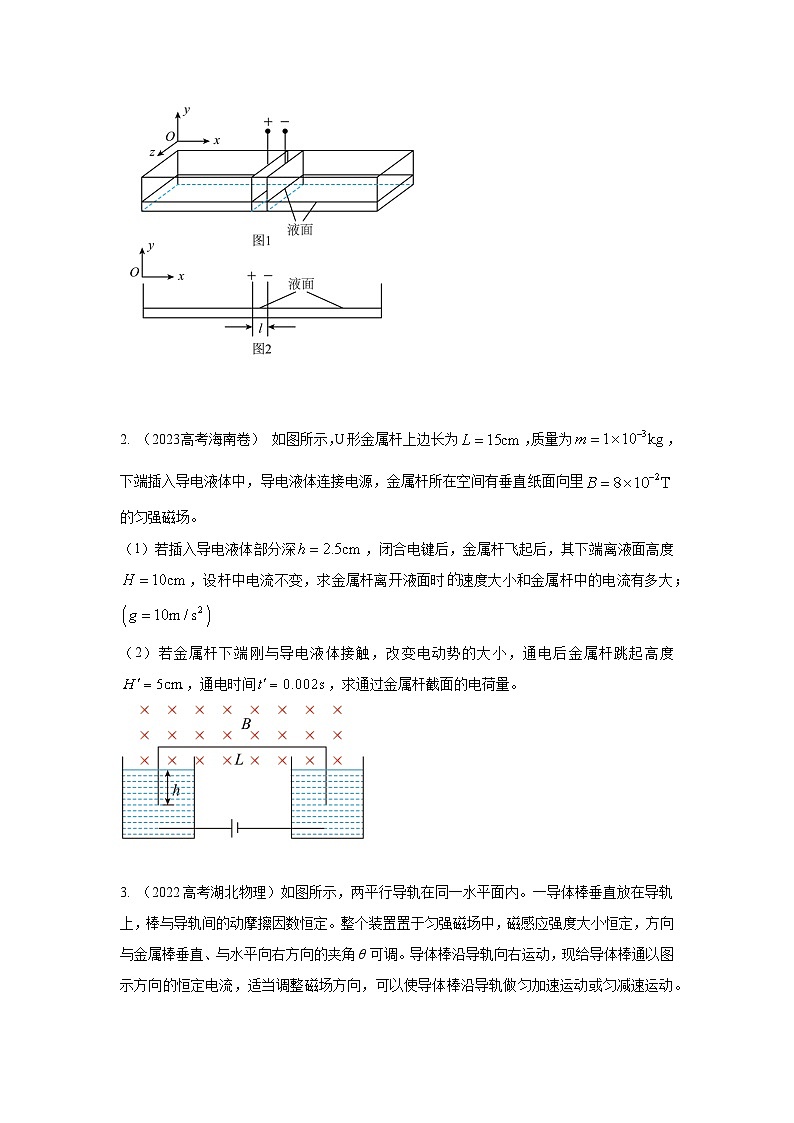 专题65 磁动力模型-2024高考物理二轮复习80模型最新模拟题专项训练02