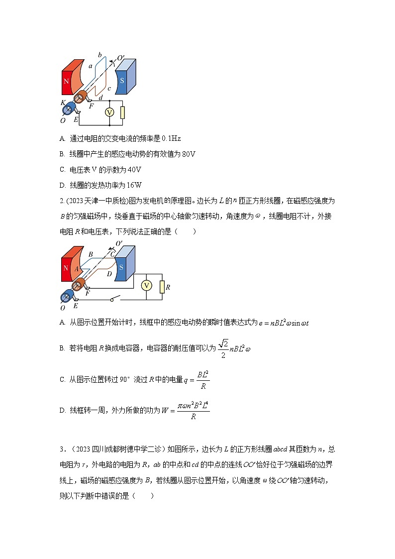 专题66 交变电流模型-2024高考物理二轮复习80模型最新模拟题专项训练03