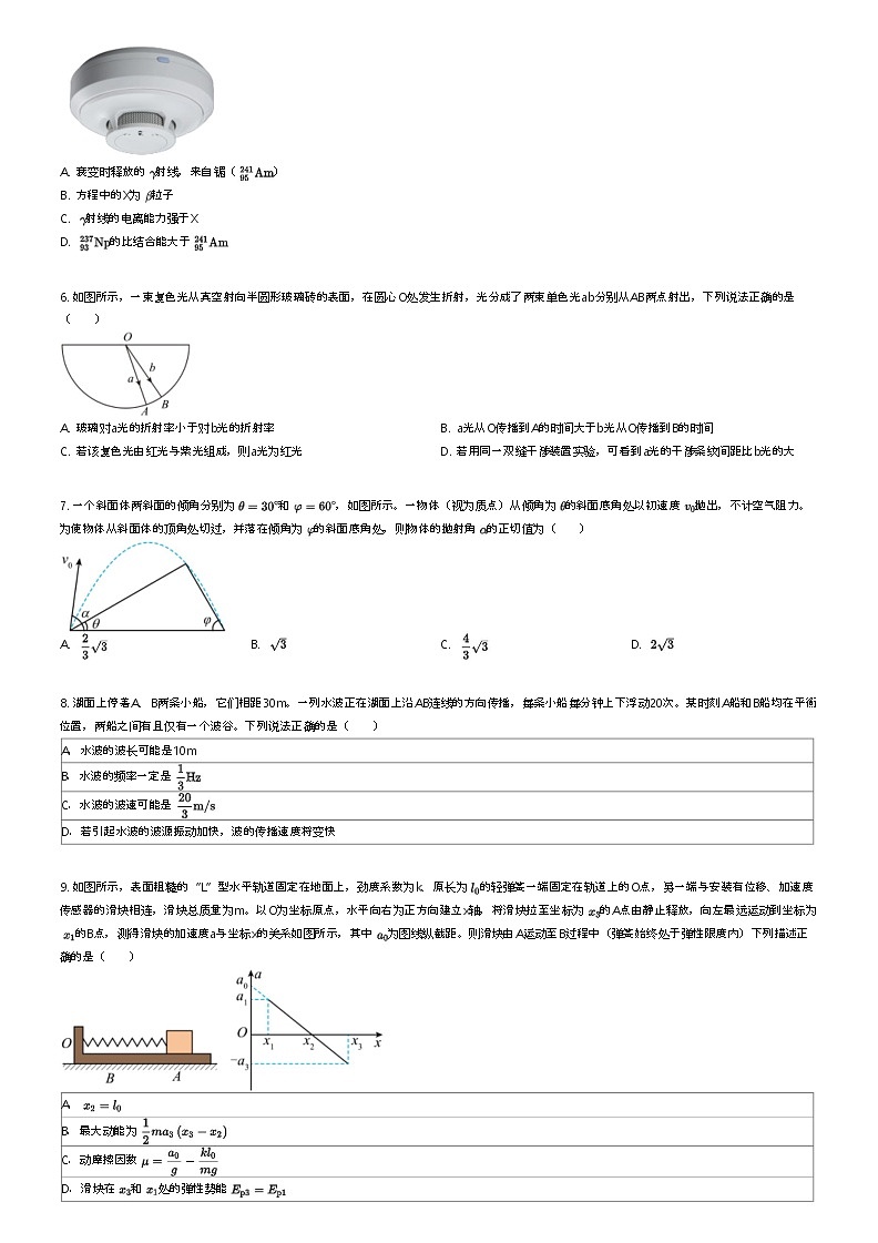 [物理]2024年广西来宾忻城县高三下学期高考模拟物理试卷(梧州市5月)(原题版+解析版)02