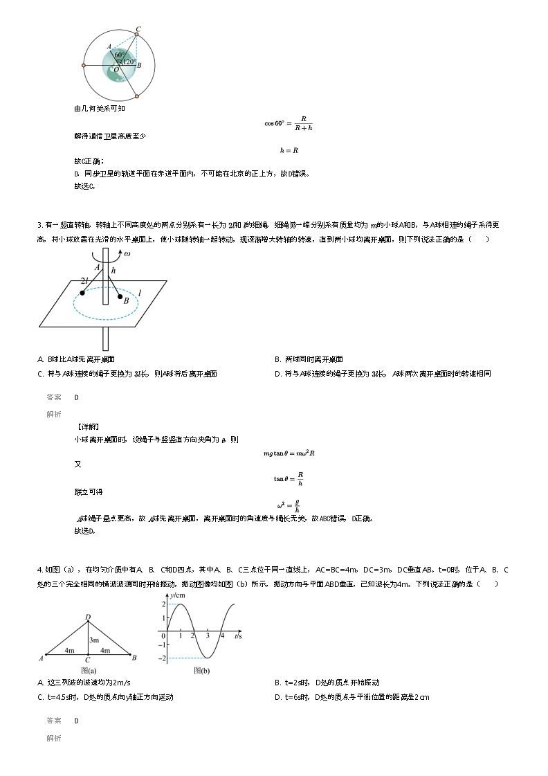 [物理]2024年山西晋城城区晋城市第一中学高三下学期高考模拟物理试卷解析版第2页