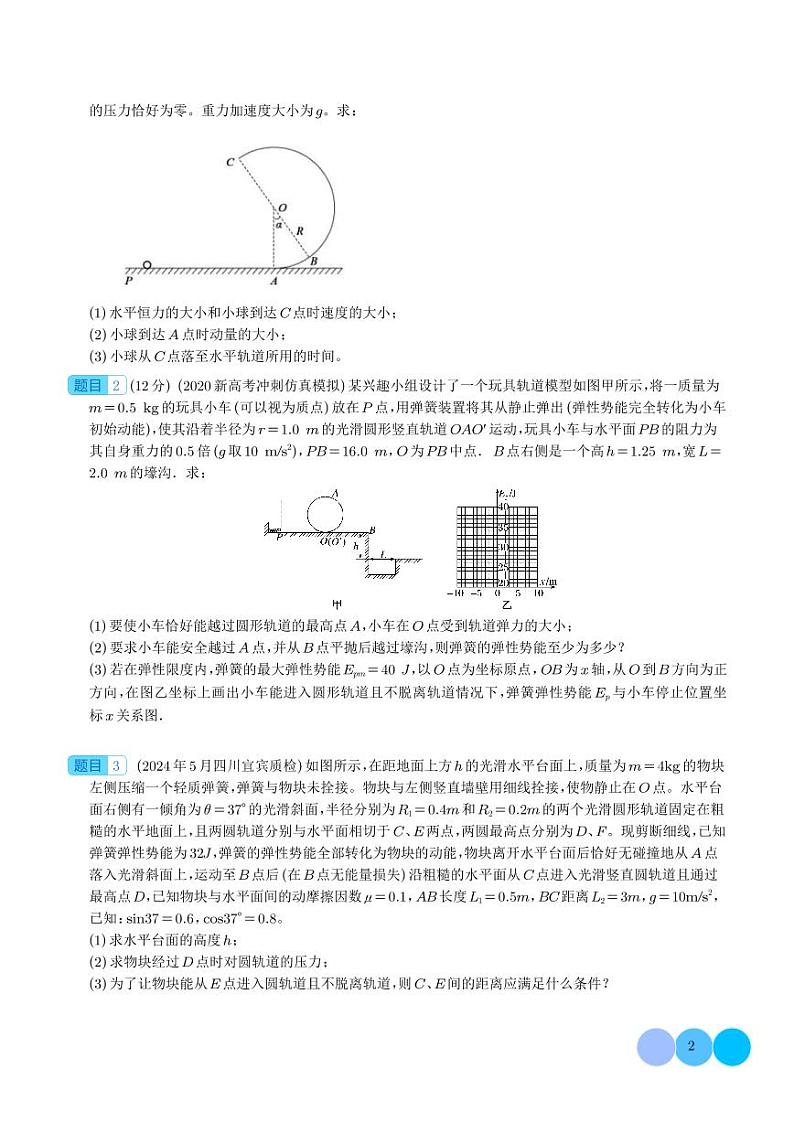 球-绳模型-竖直面内圆周运动三种模型-高考物理专题02