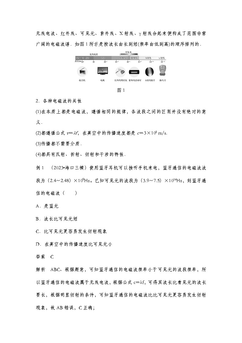 【导学案】第四章  4 电磁波谱导学案（教师版+学生版）-人教版高中物理选修二03