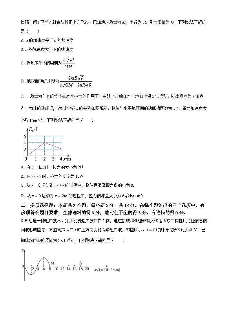 2024届广东省梅州市部分学校高三下学期5月联考物理试卷（原卷版）第3页