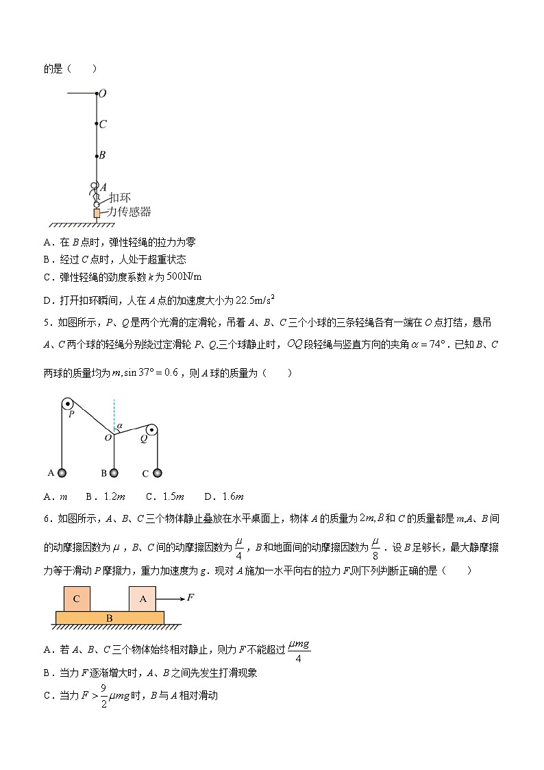 湖南省邵阳市第二中学2024-2025学年高三上学期8月月考物理试题02