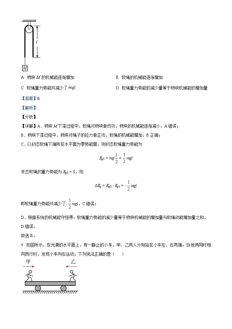 湖北省武汉市常青联合体2023-2024学年高一下学期期末考试物理试卷（解析版）03