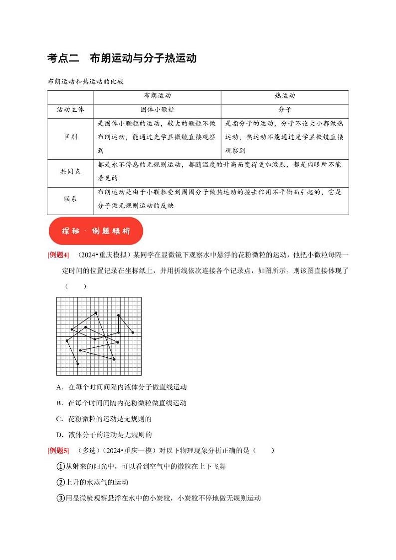 第31讲　分子动理论 内能（含答案） 2025届高考物理一轮复习考点精讲精练（全国通用）03