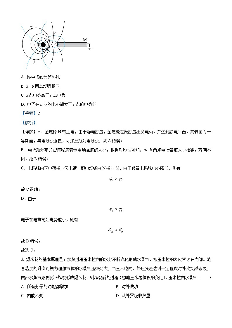 重庆市第一中学2024届高三下学期5月模拟物理试卷（Word版附解析）02