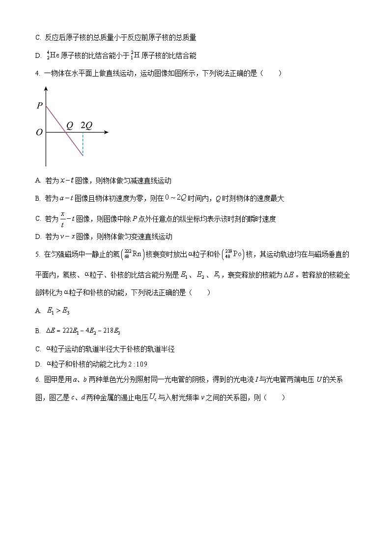 山东省潍坊市2023-2024学年高二下学期期末考试物理试卷（Word版附解析）02