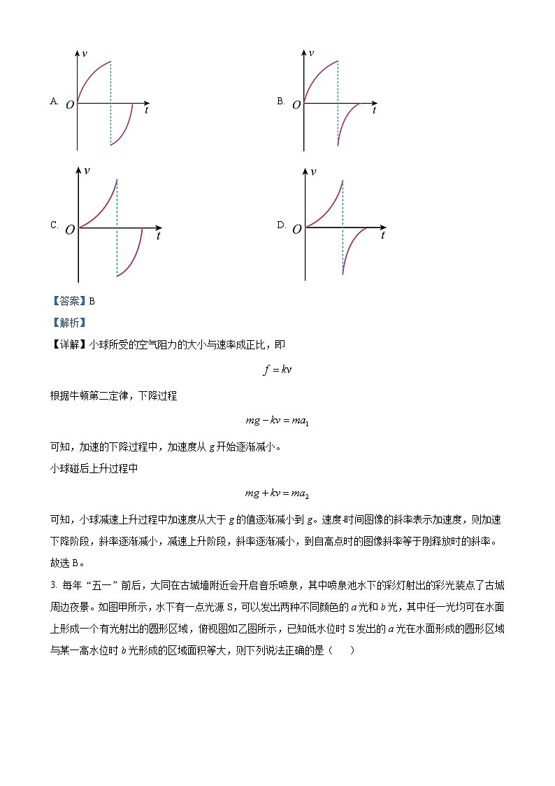 山西省大同市2023-2024学年高二下学期7月期末考试物理试题（原卷版+解析版）02