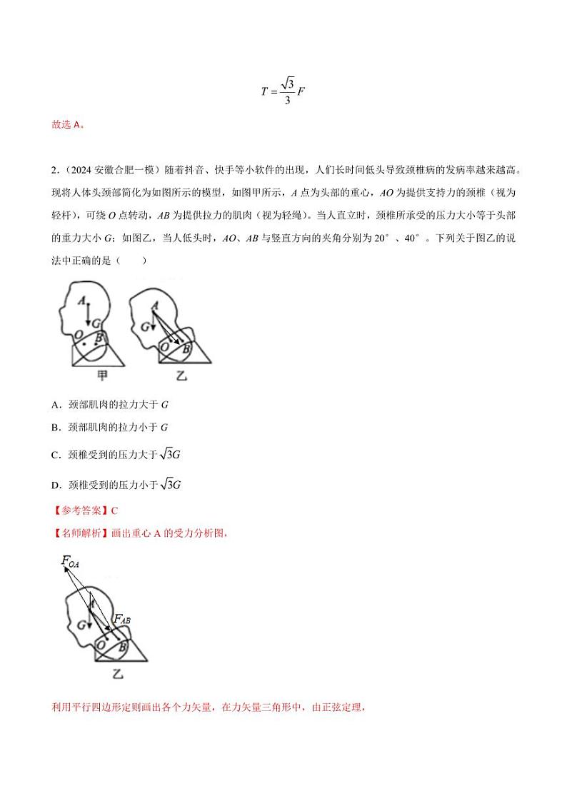 2.4力的分解（教师版） 2025年高考物理100考点千题精练（新高考通用）第2页