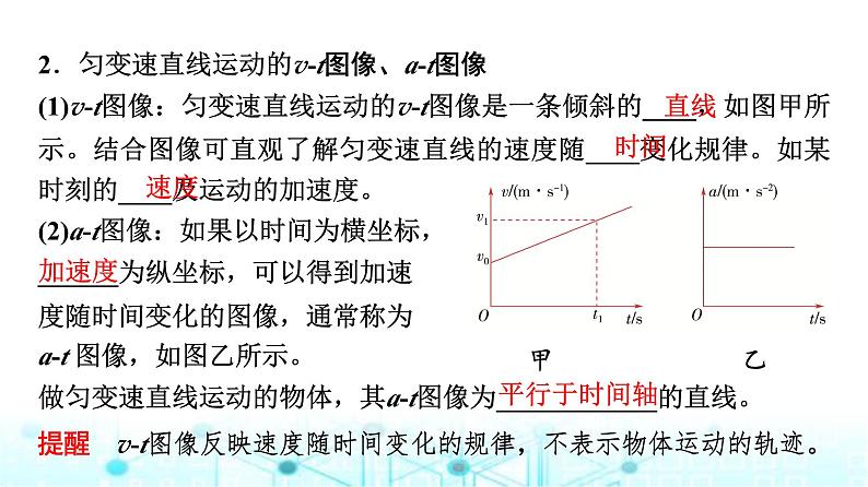 鲁科版高中物理必修第一册第2章第1节速度变化规律课件06