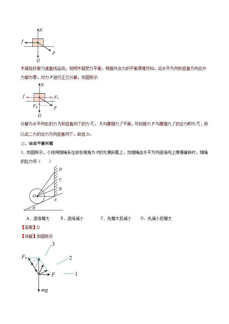 3.5 共点力的平衡（分层作业）-2024-2025学年高一物理同步备课系列（人教版2019必修第一册）02