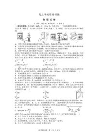 江苏省泰兴市2024-2025学年高三上学期期初限时模拟考试物理试卷