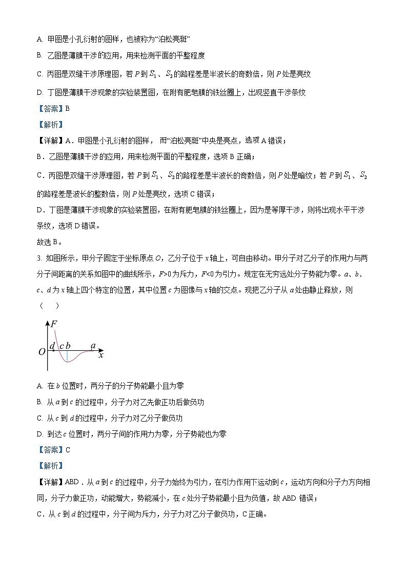 吉林省吉林地区普通高中友好学校联合体2023-2024学年高二下学期期末物理试题（解析版）02
