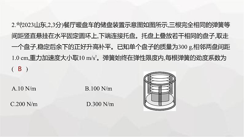 广东版高考物理复习专题二相互作用练习课件第2页