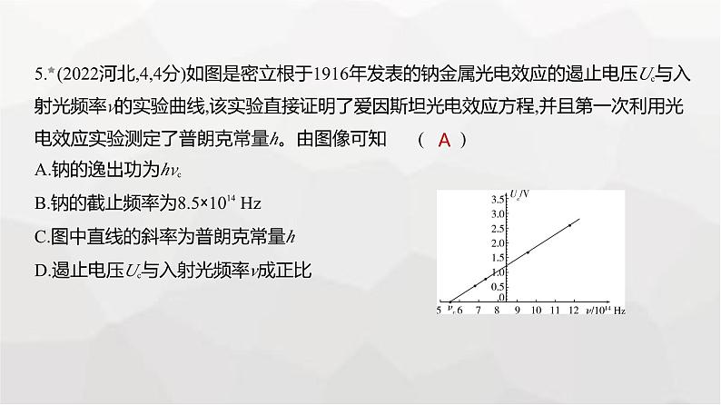 广东版高考物理复习专题一0六近代物理初步练习课件第5页