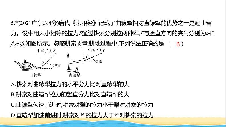 江苏版高考物理复习专题二相互作用练习课件第5页