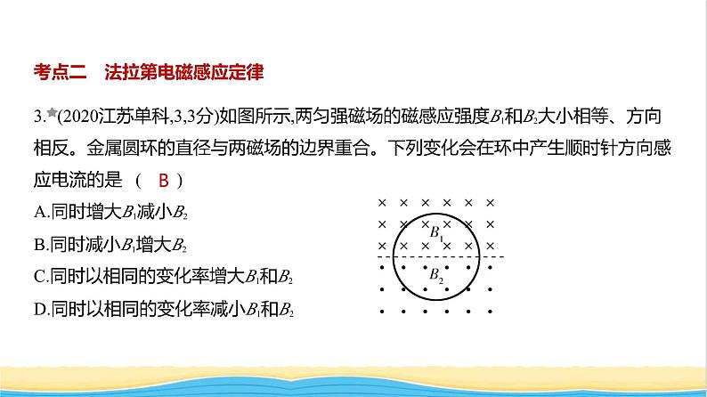 江苏版高考物理复习专题一0二电磁感应练习课件第3页